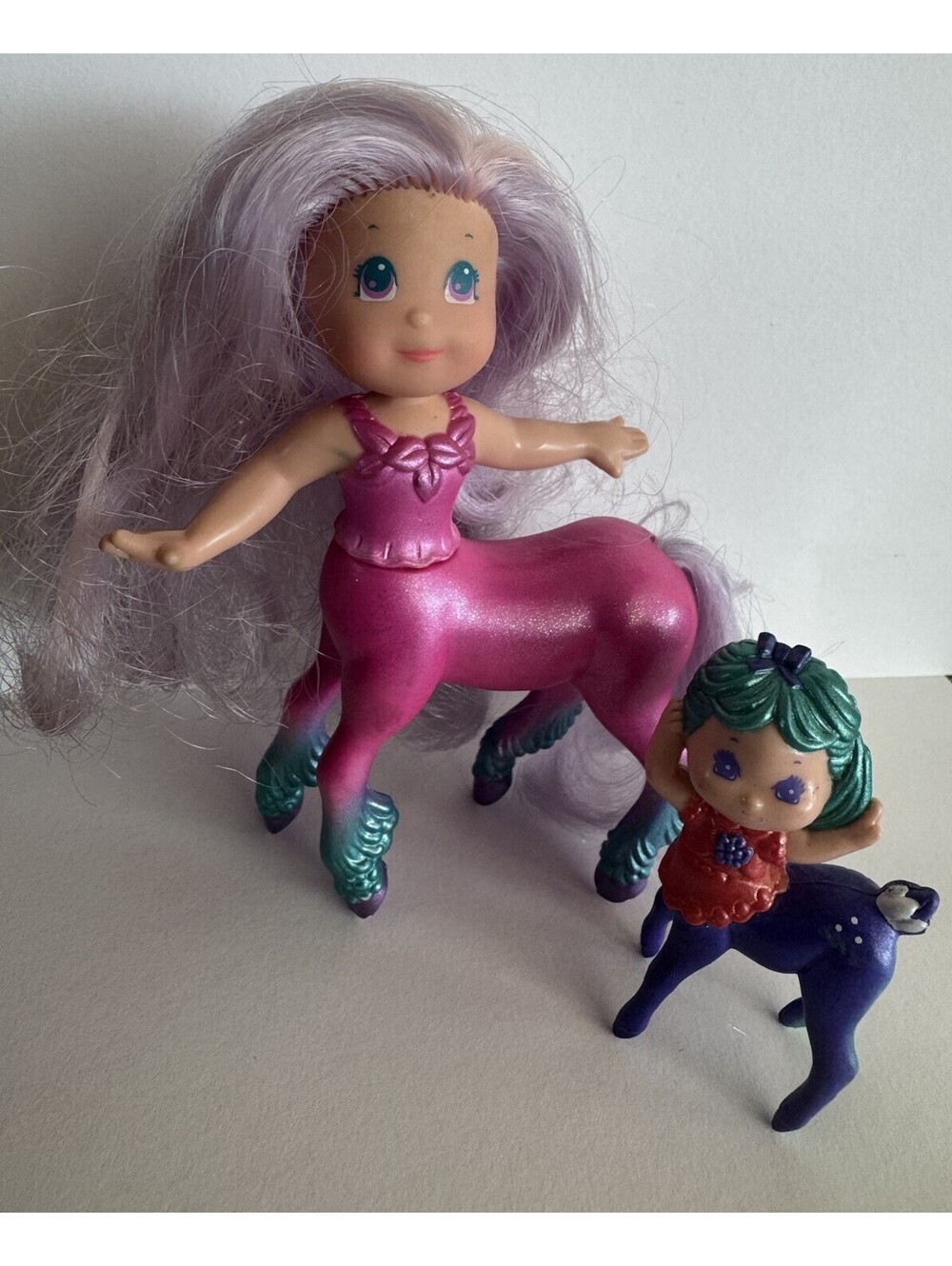 Vintage Kenner Shimmers Centaur Dolls Lot Clover & Baby Doette 1986 KPT